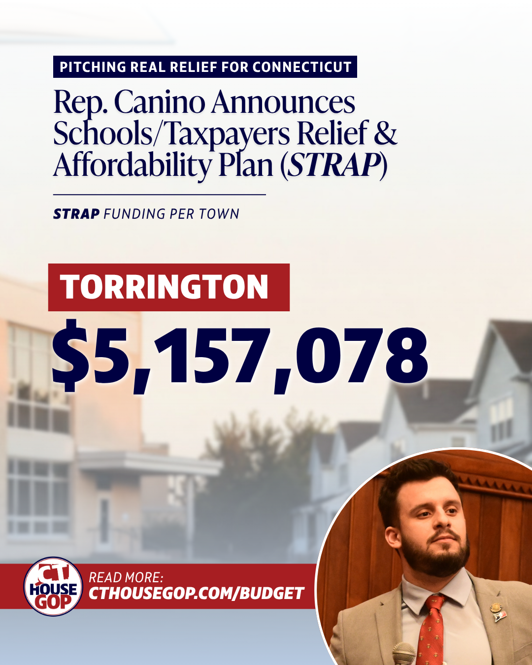 Canino Announces School/Taxpayers Relief & Affordability Plan (STRAP)