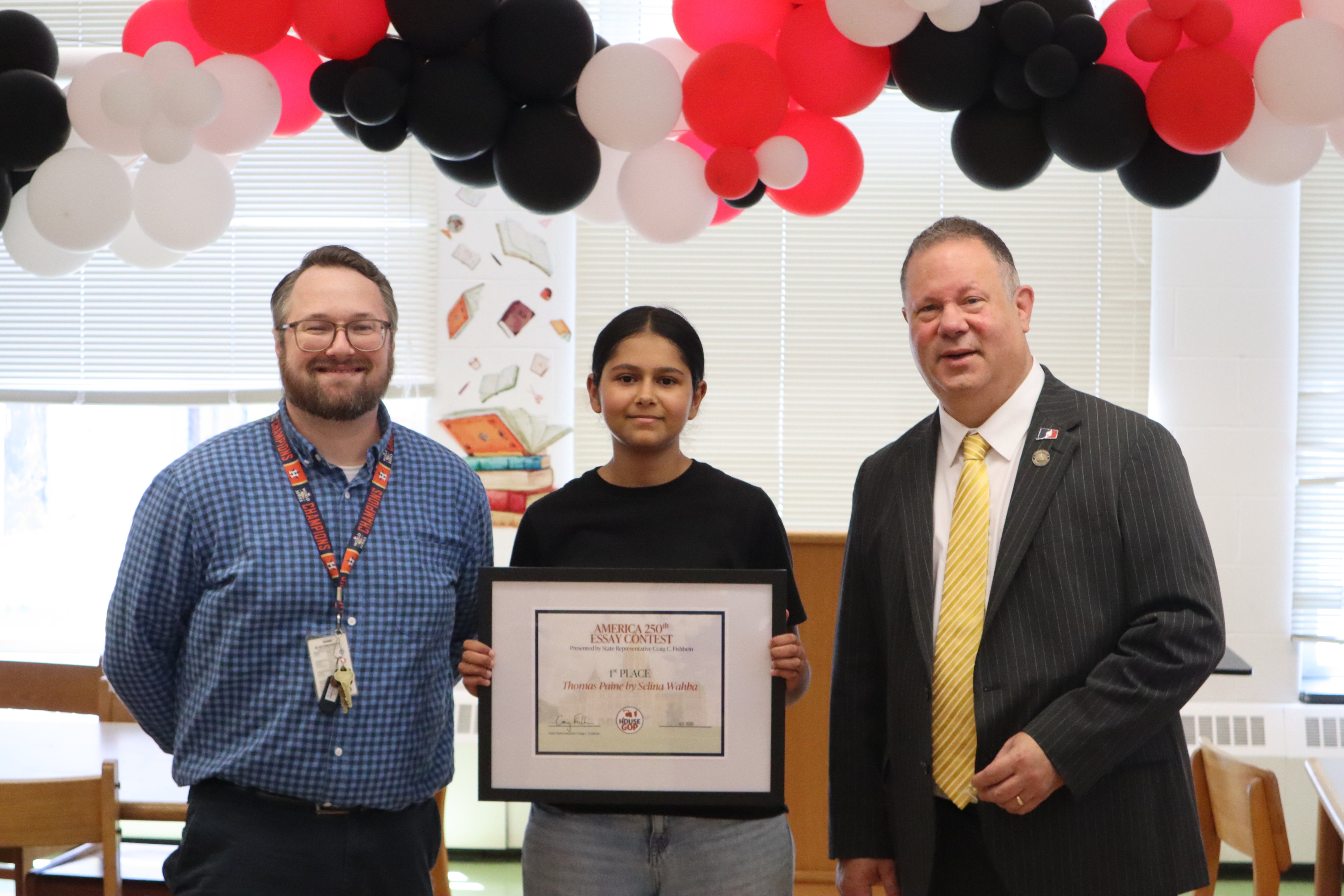 Honoring "America's 250th Essay Contest" Winner!