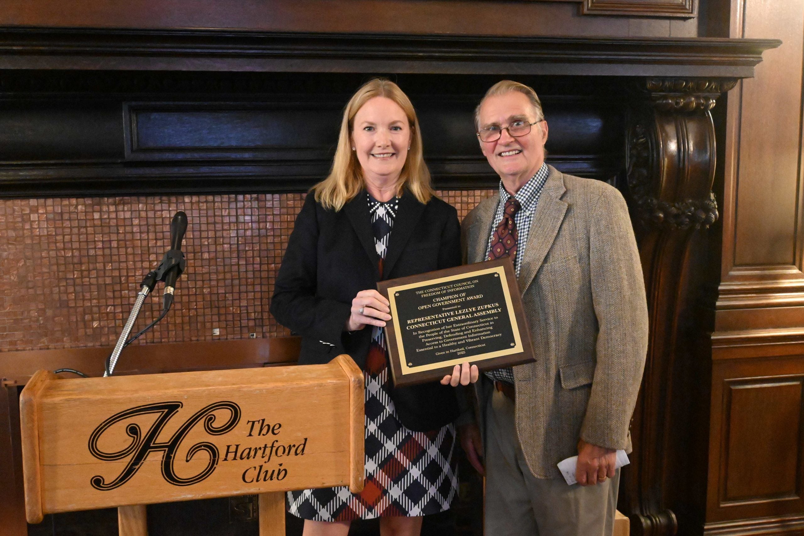 Rep. Zupkus Honored with Champion of Open Government Award