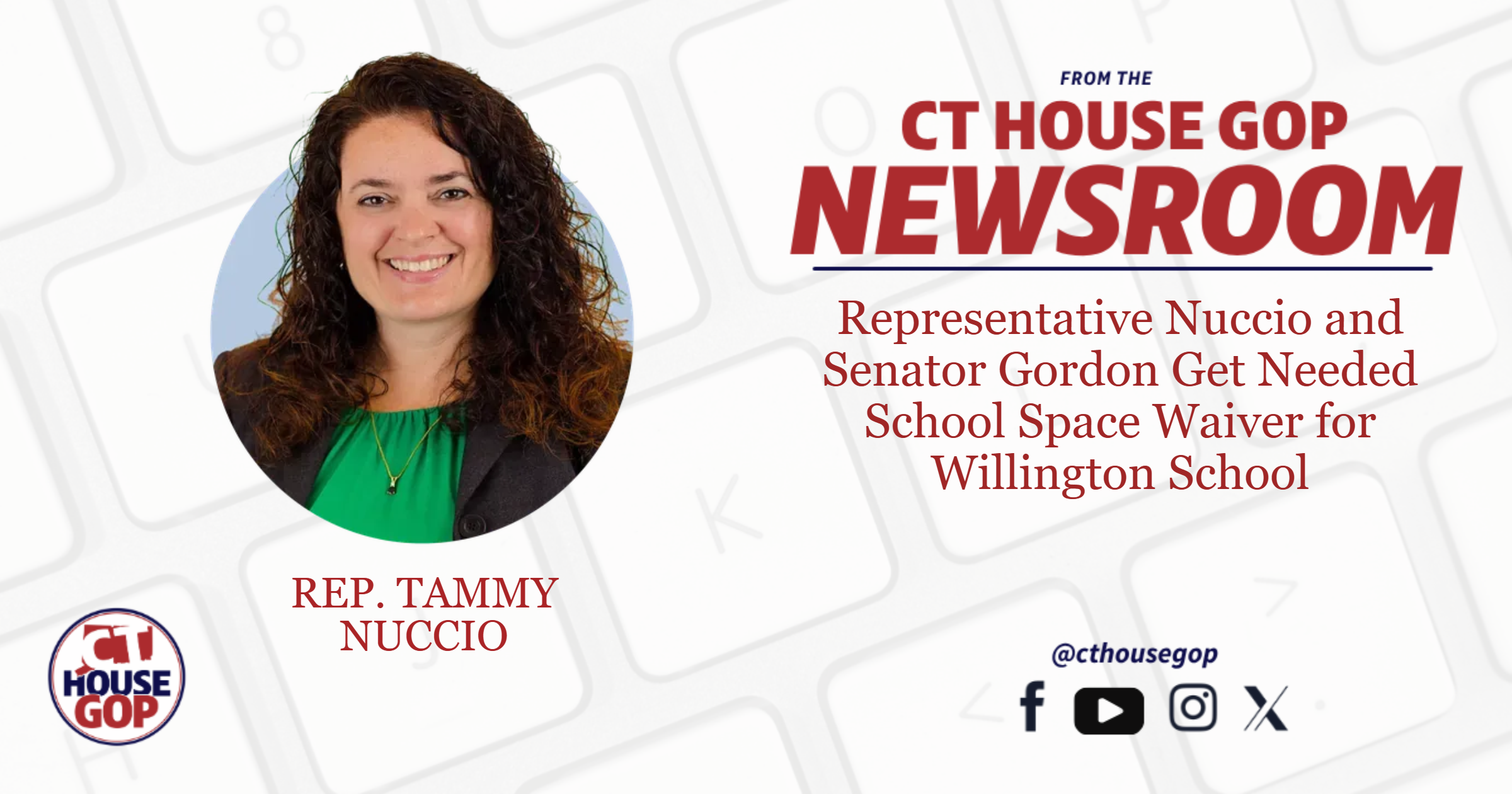 Representative Nuccio and Senator Gordon Get Needed School Space Waiver for Willington School Construction Project