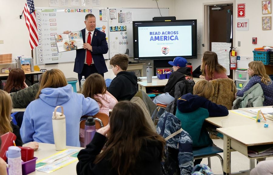 Celebrating Read Across America Day at John Lyman Elementary!