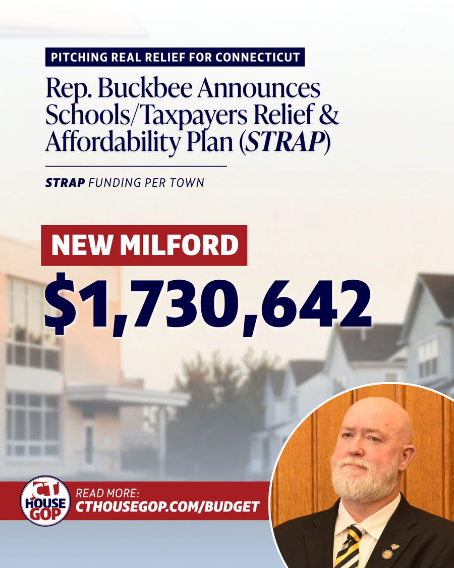 Buckbee Announces School/Taxpayers Relief & Affordability Plan (STRAP) 
