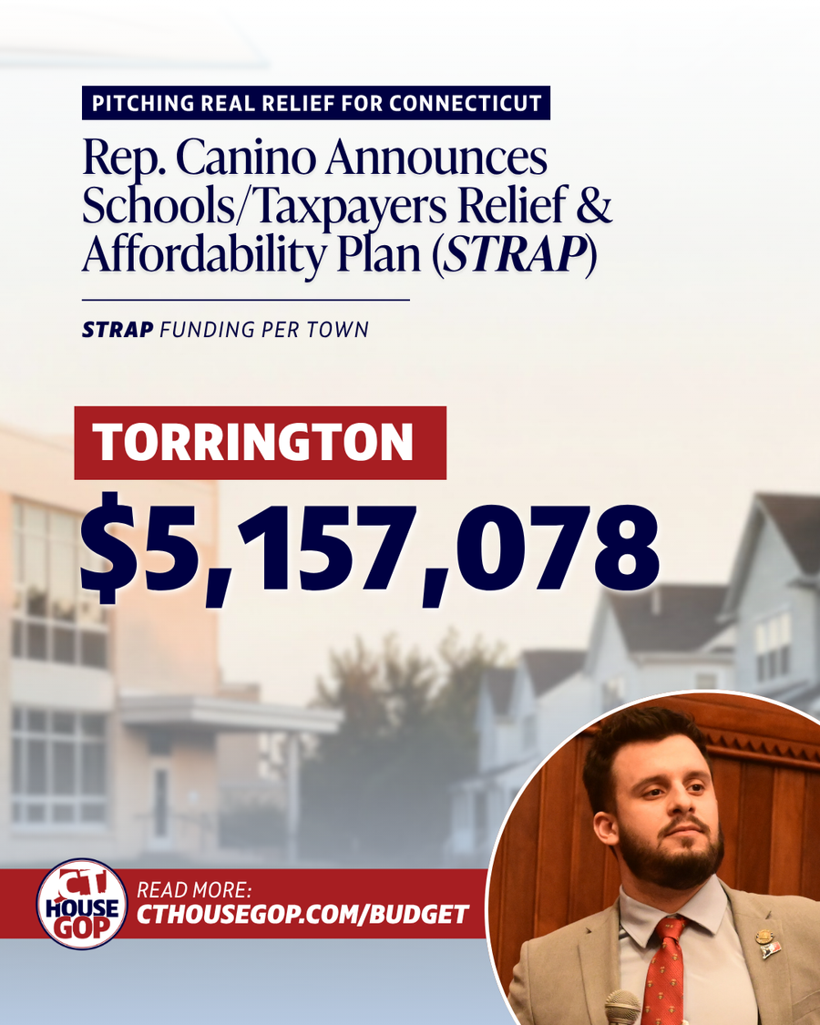 Canino Announces School/Taxpayers Relief & Affordability Plan (STRAP)