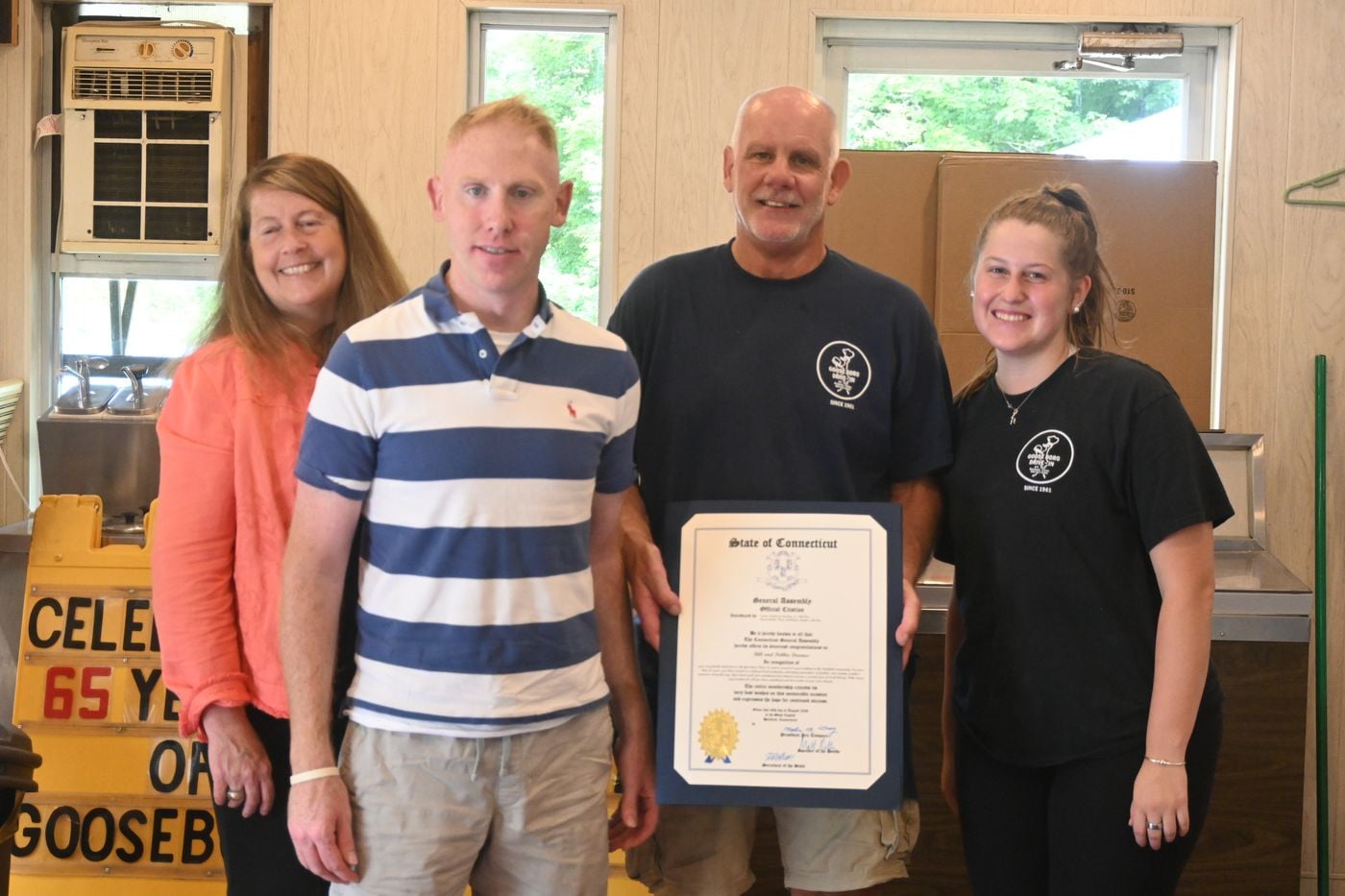 State Rep. Karen Reddington-Hughes and State Sen. Stephen Harding Celebrate Local Staple