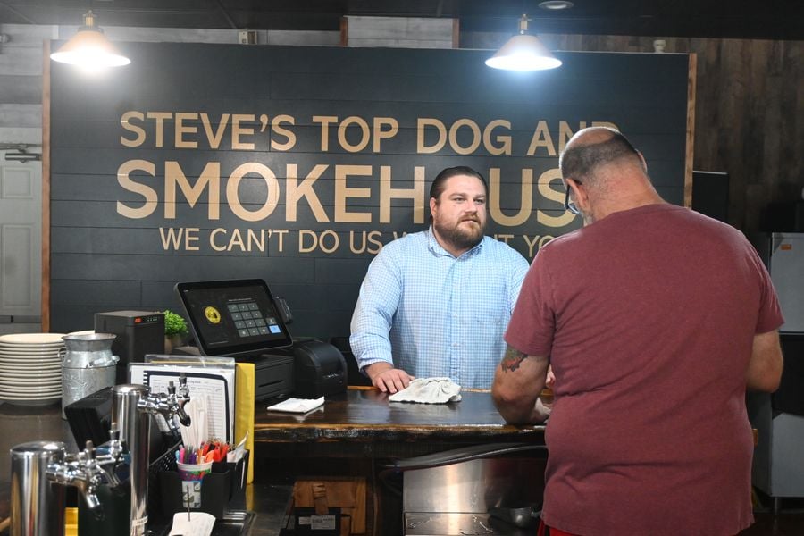 Rep. Hoxha Tours Steve's Top Dog and Smokehouse
