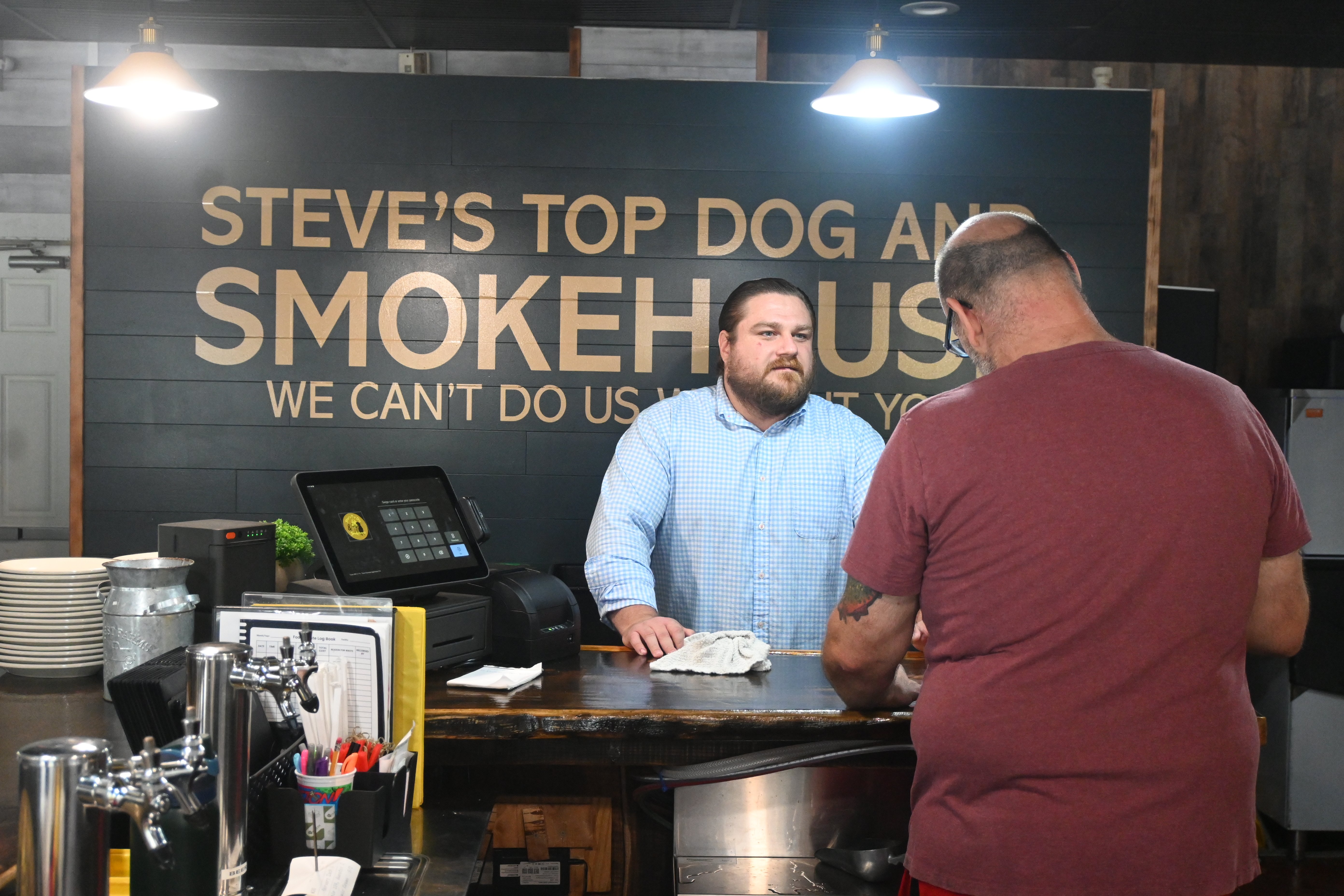 Rep. Hoxha Tours Steve's Top Dog and Smokehouse