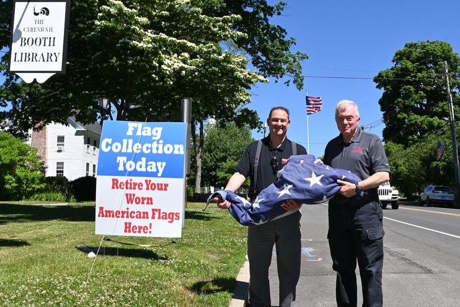 Legislators, Scouts Collect Worn U.S. Flags to Honor Flag Day 