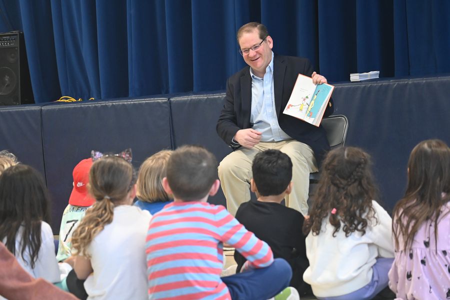 Celebrating Read Across America Day at Burnham School