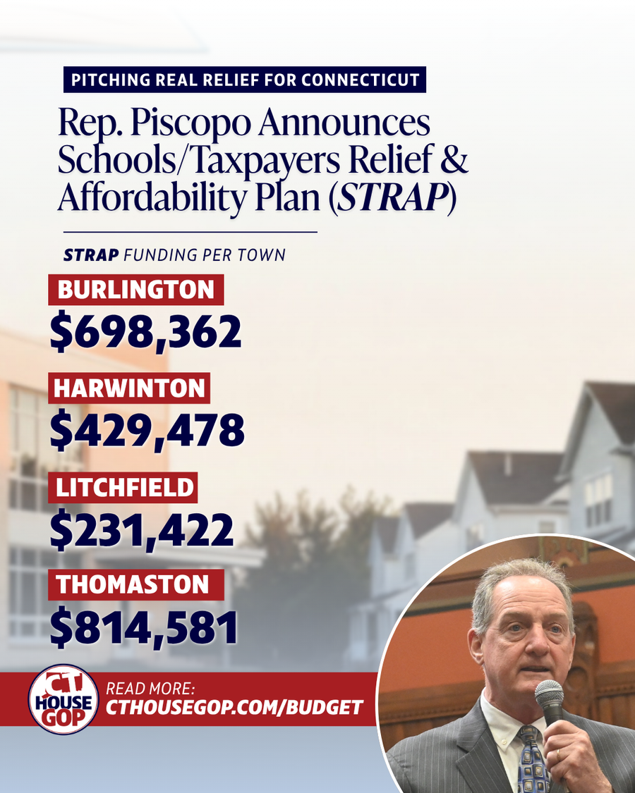 Piscopo Announces School/Taxpayers Relief & Affordability Plan (STRAP) 
